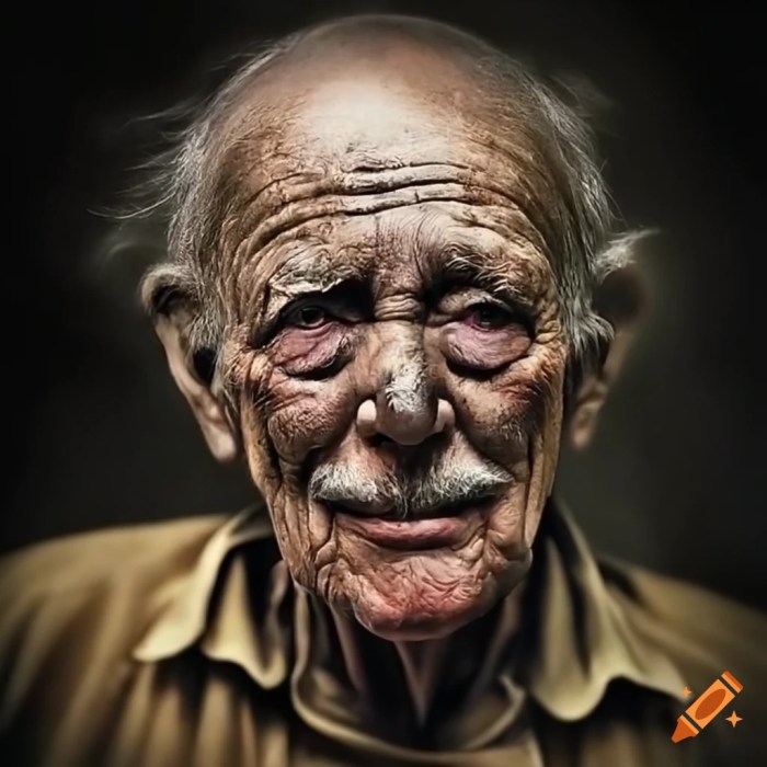 Old bloke on Craiyon